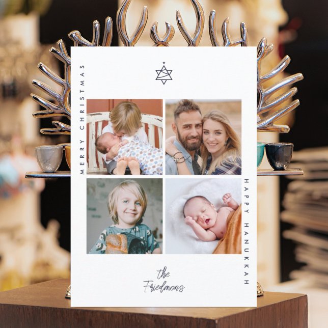 Cartão De Festividades Estrela da Árvore de Natal de David (Criador carregado)