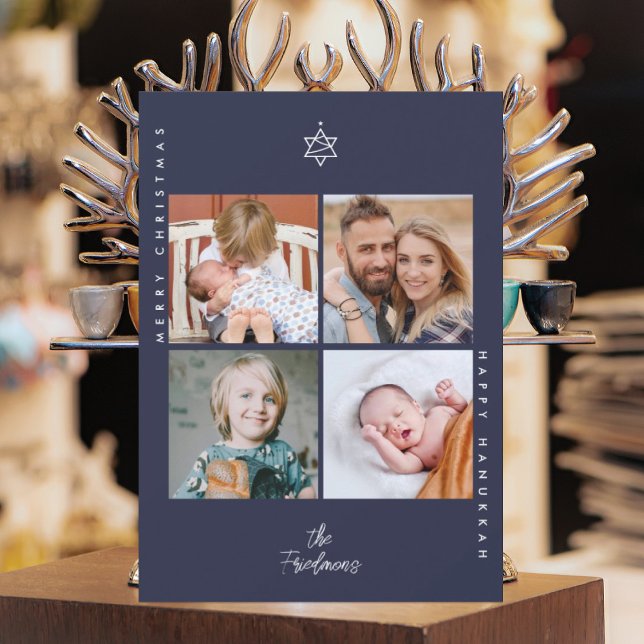 Cartão De Festividades Estrela da Árvore de Natal de David (Criador carregado)