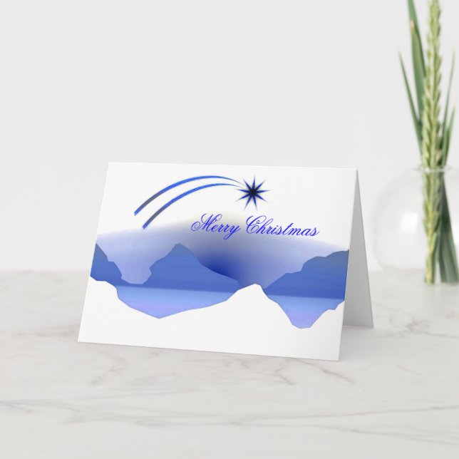 Cartão De Festividades Estrela da Saudação de Natal de Belém (Frente)