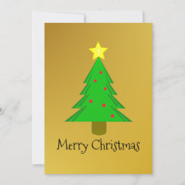 Cartão De Festividades Estrela de Árvore de Natal