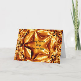 Cartão De Festividades Estrela de cobre-Ouro brilhante elegante