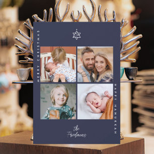 Cartão De Festividades Estrela de David da Árvore de Natal