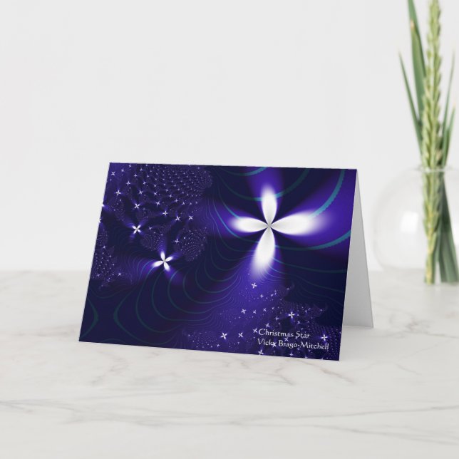 Cartão De Festividades Estrela de Natal (Frente)