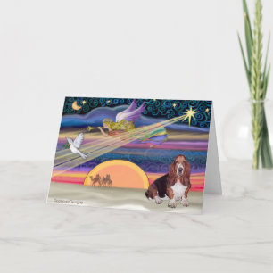 Cartão De Festividades Estrela de Natal - Caça-Basset 1