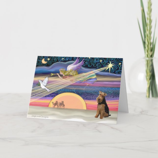 Cartão De Festividades Estrela de Natal - Welsh Terrier (Frente)