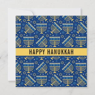 Cartão De Festividades Estrela Feliz de Hanukkah de David Cute Trendy