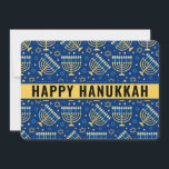 Cartão De Festividades Estrela Feliz de Hanukkah de David Cute Trendy<br><div class="desc">Feliz Hanukkah,  estrela de David,  Menorah,  fofo,  branco,  amarelo,  azul,  moda,  estrelas,  cartão de velas.</div>