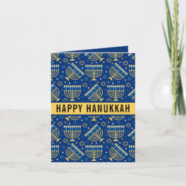 Cartão De Festividades Estrela Feliz de Hanukkah de David Cute Trendy