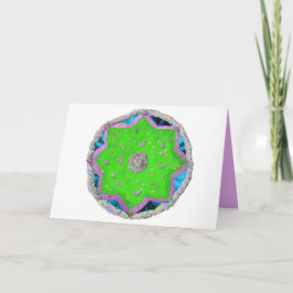 Cartão De Festividades Estrela floral de 8 pontas do Eid