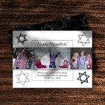 Cartão De Festividades Estrela Monocromática de Hanukkah Moderna de David<br><div class="desc">O mínimo clássico Bar negro/Bat Mitzvah e a moderna Estrela de Hanukkah de David contra um fundo sólido cria um elegante e sofisticado design. Para obter outros produtos de coordenação ou correspondência, visite justFharryn em Zazzle.com ou entre em contato com o designer, c/o Fharryn@yahoo.com Todos os direitos reservados. #zazzlemade #christmasdecor...</div>