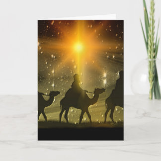 Cartão De Festividades Estrela Ouro de Sábios de Natal em Belém