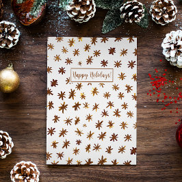 Cartão De Festividades Estrelas em aquarela - âmbar