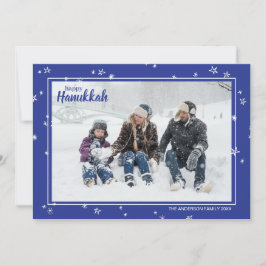 Cartão De Festividades Estrelas Fofas Desenhadas à Mão Feliz Hanukkah Fam