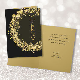 Cartão De Festividades Estrelas no Natal Negro