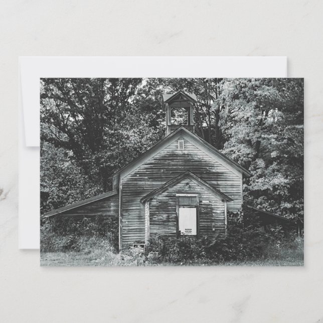 Cartão De Festividades estribada a velha igreja gótica americana, SWS (Frente)