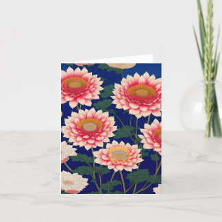 Cartão De Festividades Estudo Chrysanthemum C no Estilo Japonês
