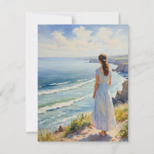 Cartão De Festividades Estudo D de Aquarela em Praia