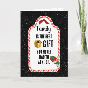 Cartão De Festividades Etiqueta de Presente de Natal para Família