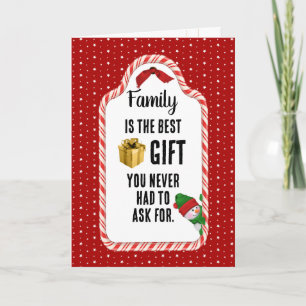 Cartão De Festividades Etiqueta de Presente de Natal para Família