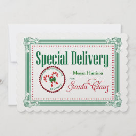Cartão De Festividades Etiqueta de presentes personalizada de entrega esp