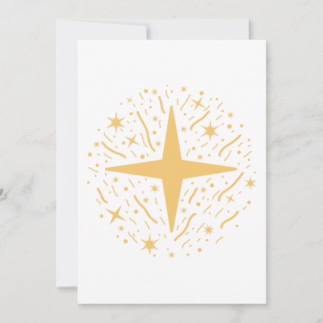 Cartão De Festividades Etoiles et confettis pour le Nouvel An (Frente)