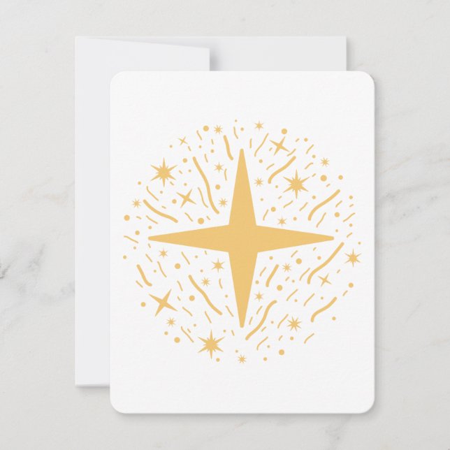 Cartão De Festividades Etoiles et confettis pour le Nouvel An (Frente)