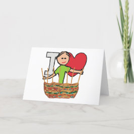 Cartão De Festividades Eu Adoro Fritação De Cesta