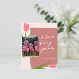 Cartão De Festividades Eu adoro ser seu com Tulip Romântico Namorados