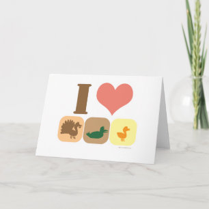 Cartão De Festividades Eu Adoro Turducken!