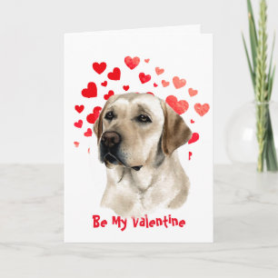 Cartão De Festividades Eu Adoro Você Cachorro Labrador Golden do Dia dos