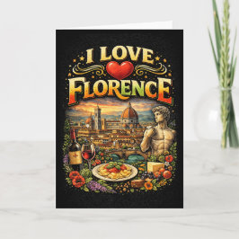 Cartão De Festividades Eu Amo Florença