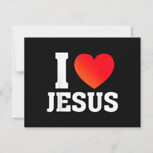 Cartão De Festividades Eu Amo Jesus
