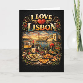 Cartão De Festividades Eu Amo Lisboa