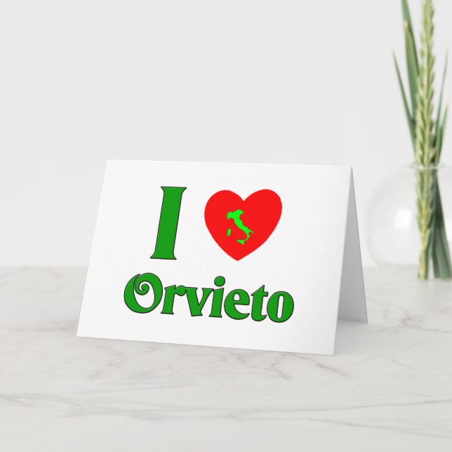 Cartão De Festividades Eu Amo Orvieto Itália (Frente)