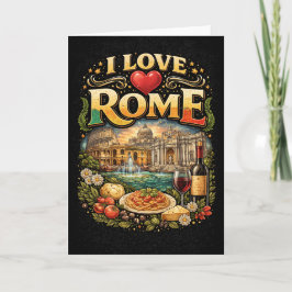 Cartão De Festividades Eu Amo Roma