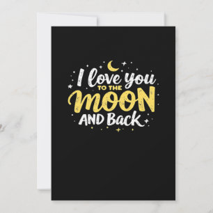 Cartão De Festividades Eu Amo Você Até a Lua e de Volta Tema de Valentine