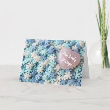 Eu amo você com corações encantadores e flocos de 