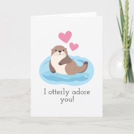 Cartão De Festividades "Eu amo você completamente" Dia dos Namorados fofo