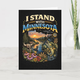 Cartão De Festividades Eu Apoio Minnesota