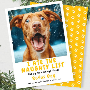 Cartão De Festividades Eu Comi A Foto De Natal Do Cachorro Da Lista Maldi