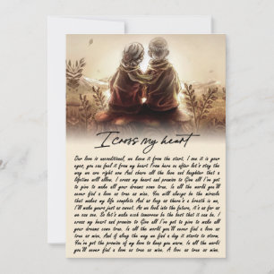 Cartão De Festividades Eu Cruzo Meu Presente De Ouro Do Coração