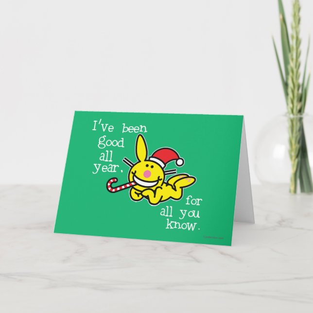 Cartão De Festividades Eu estive bem o ano todo (Frente)