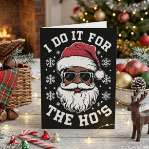 Cartão De Festividades Eu Faço Isso Pelas Hos Natal Santa Africano 