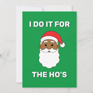 Cartão De Festividades Eu Faço Isso Pelas Mulheres Negras Papai Noel Pret