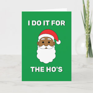 Cartão De Festividades Eu Faço Isso Pelas Mulheres Negras Papai Noel Pret