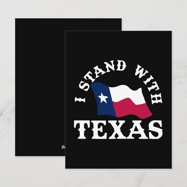 Cartão De Festividades Eu Fico Com o Texas (Frente/Verso)