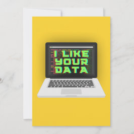 CARTÃO DE FESTIVIDADES EU GOSTO DOS SEUS DADOS