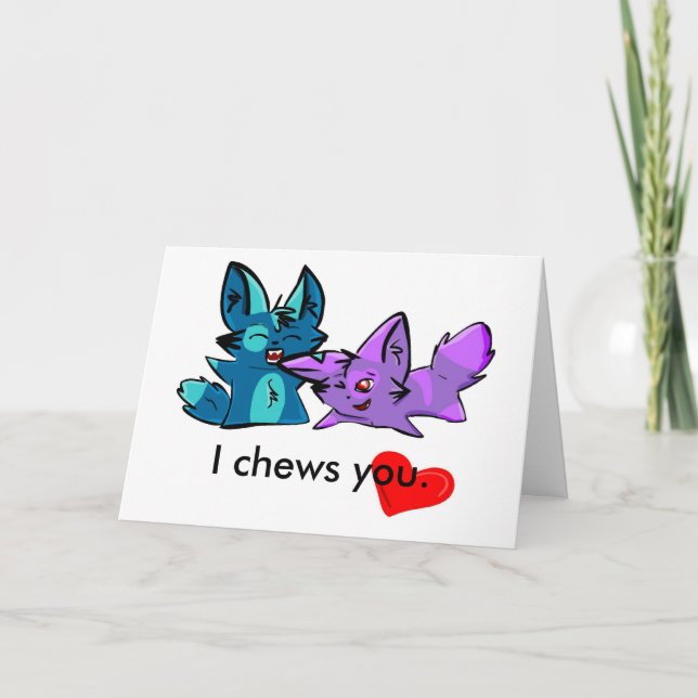 Cartão De Festividades Eu mastigo-o (Frente)