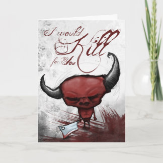 Cartão De Festividades Eu matar por você