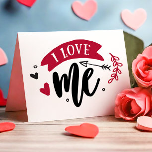 Cartão De Festividades Eu Me Amo Dia Anti-São Valentim Divertido